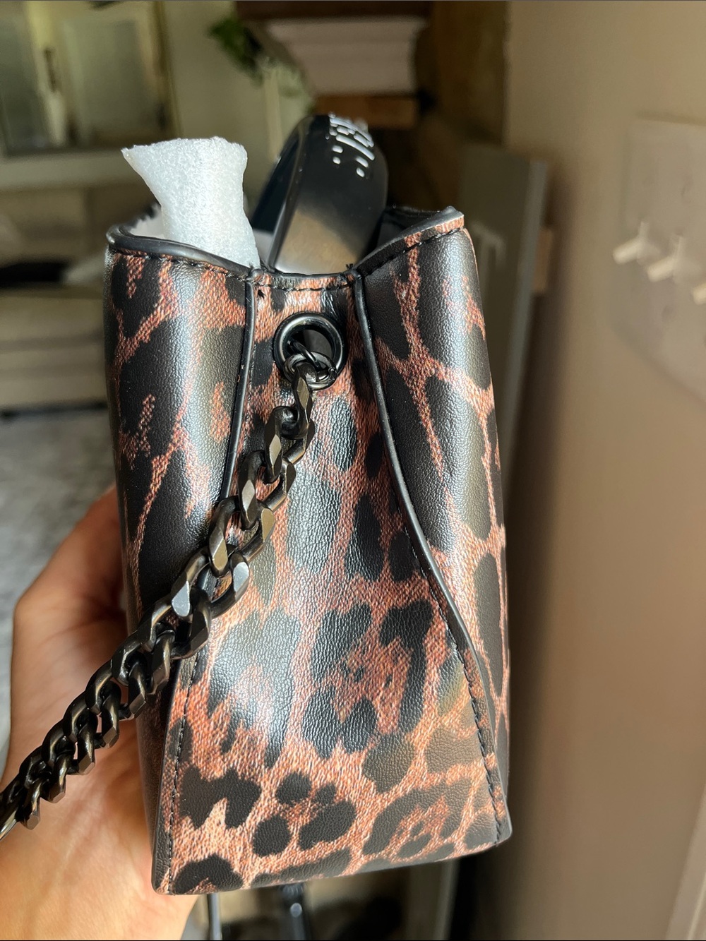 Steve Madden Leopard Print Crossbody Bag in Brown and Black - Picture 9 of 13